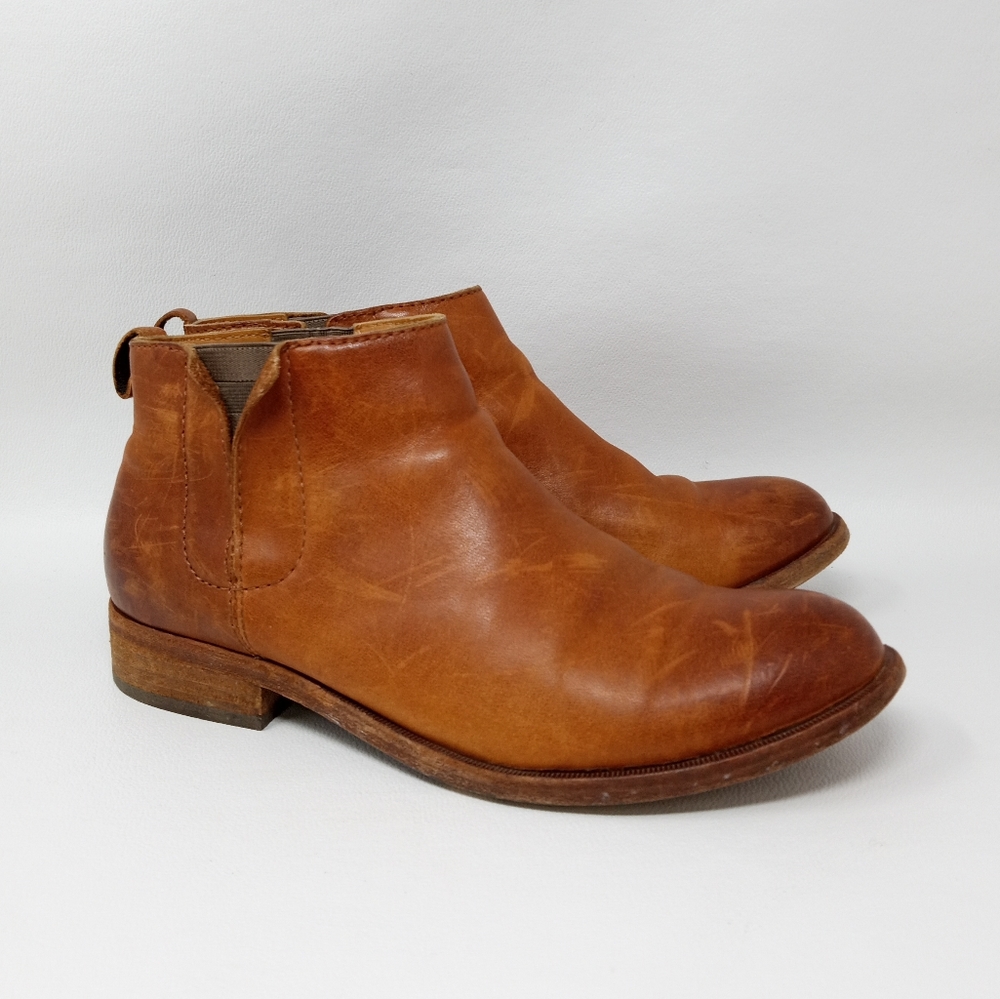 Kork-Ease Velma Rum Women's Brown Leather Ankle Boots Size 7.5M